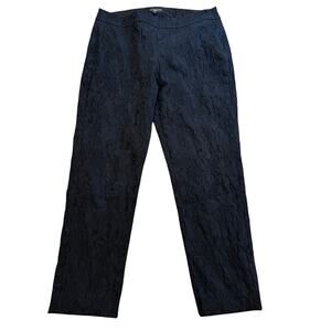 EILEEN FISHER Women's Stencil Stretch Jacquard Pant Size PS In Black